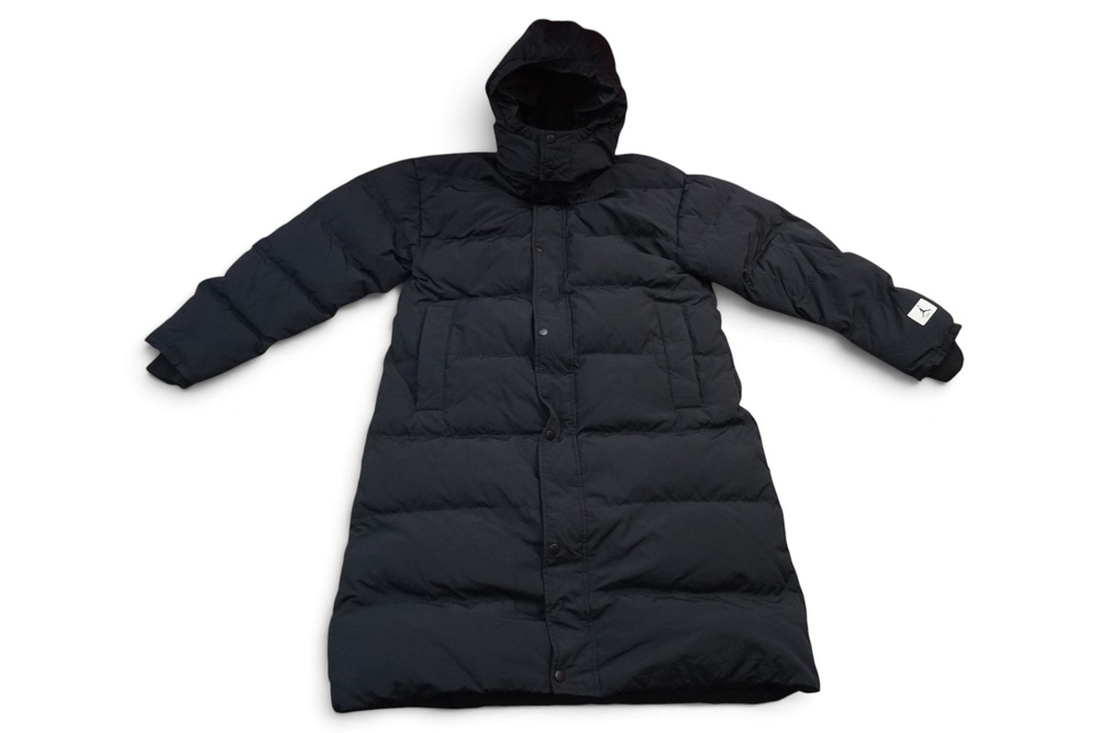 Jordan Flight Parka Womens Small Black Long Hooded Puffer Down Coat DQ9751-010